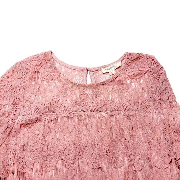 Rebellion Blush Pink Lace Dress - Picture 4 of 4